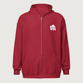 Sweat à capuche femme couleur rouge avec motif original MAMA blanc, zip, cadeau fête des mères